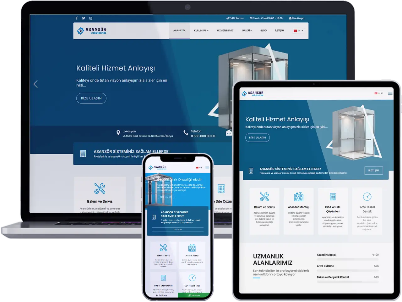 Asansör Firması Web Sitesi - İmza