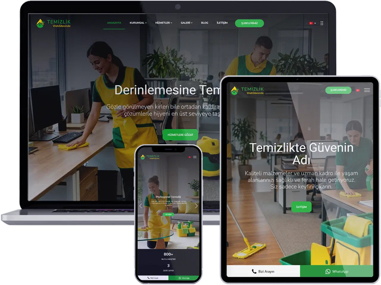 Temizlik & Halı Yıkama Web Sitesi - Mihenk